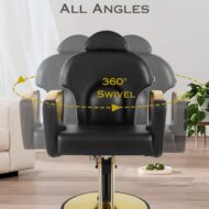 Black and Gold Salon Barber Chair - Image 6