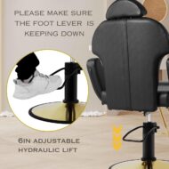 Black and Gold Salon Barber Chair - Image 5