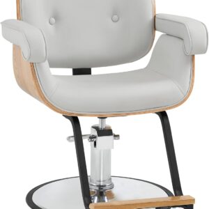 Classic Hydraulic Wooden Salon Chair Barber