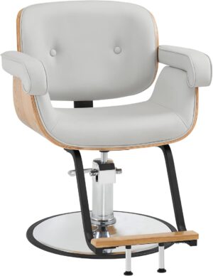 Classic Hydraulic Wooden Salon Chair Barber