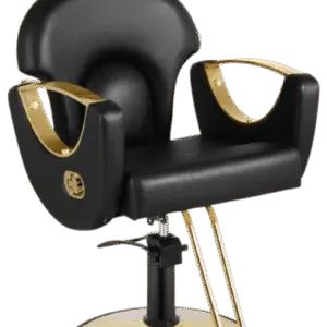 Recliner Black and Gold Salon Barber Chair