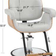 Classic Hydraulic Wooden Salon Chair Barber - Image 8