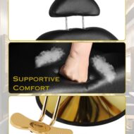 Black and Gold Salon Barber Chair - Image 4